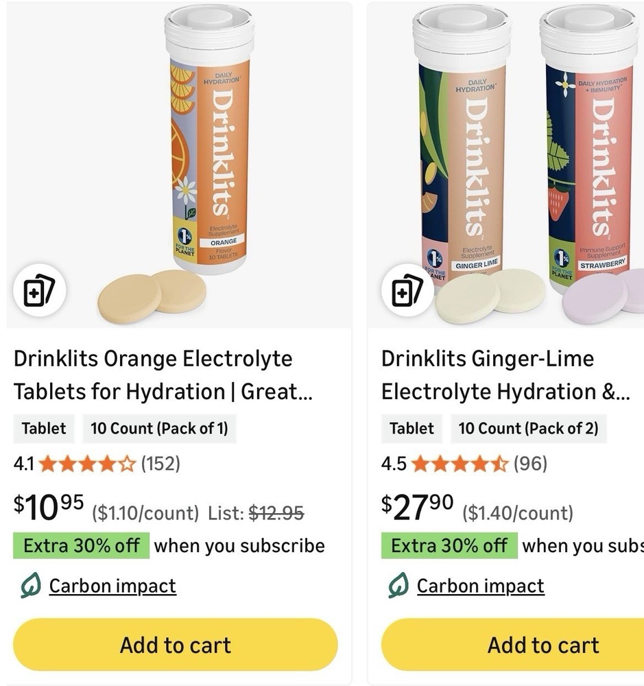 Drinklits Hydration Tablets (Lot Of 4)