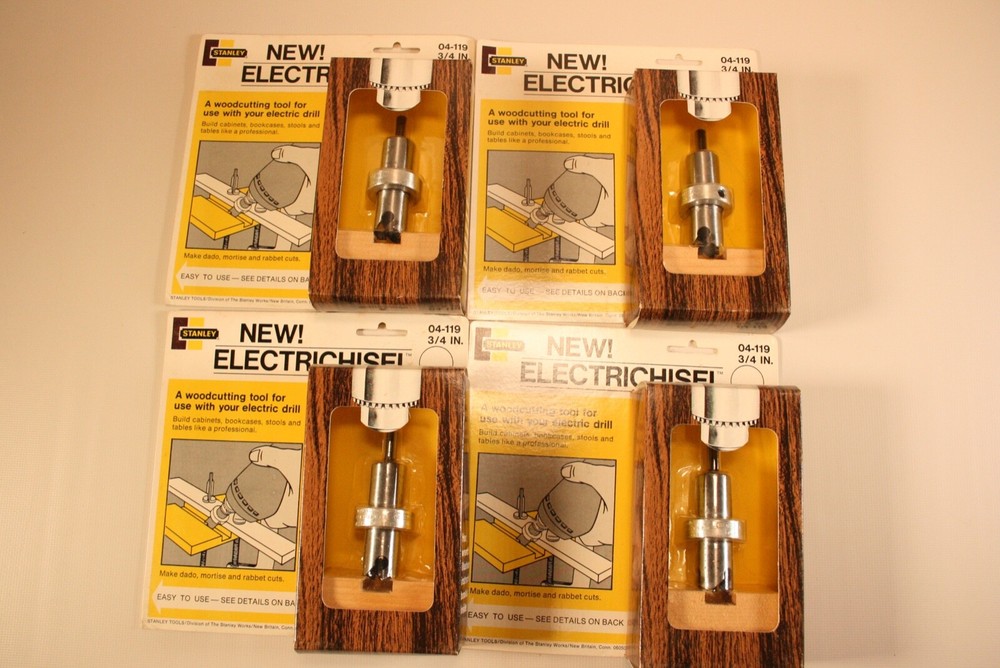 Box of Four Stanley 3/4" Electrichisel, NOS