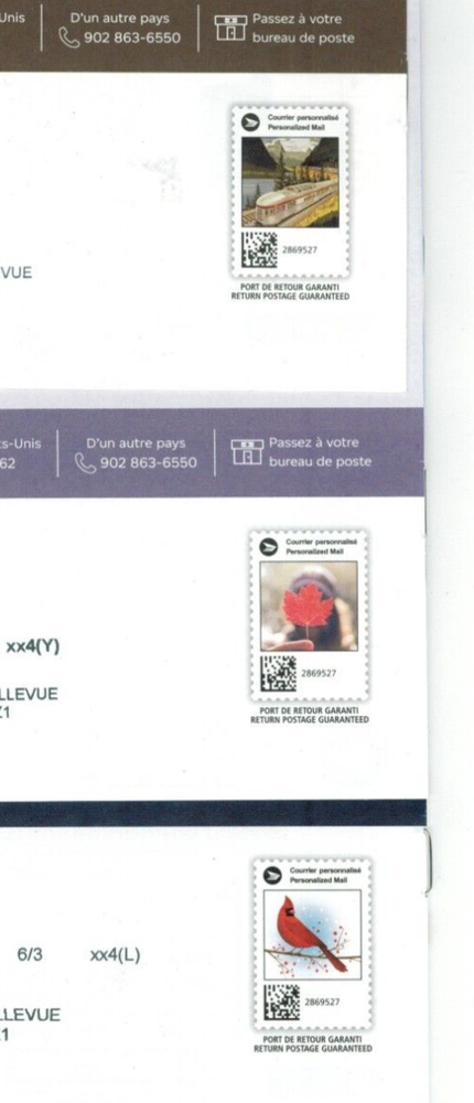 Canada - Personalized Stamp - Set of 3 Different