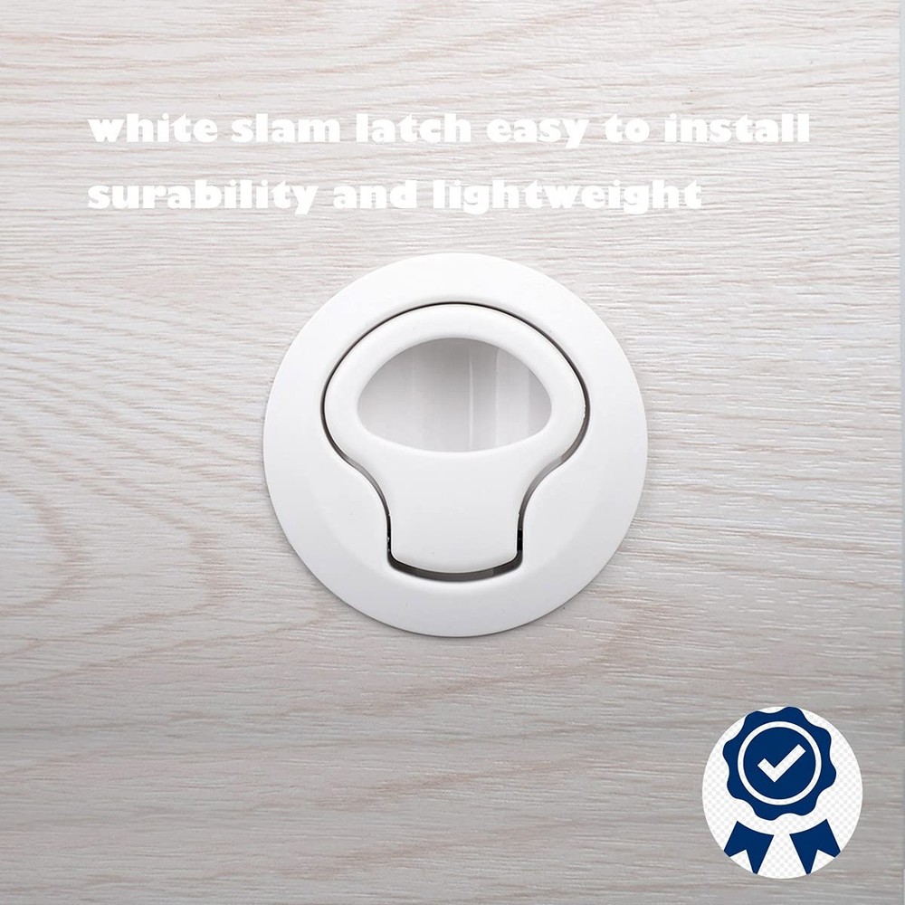 Searoam Slam Latch 2'' Flush Pull White Plastic Handle 2 Inch,