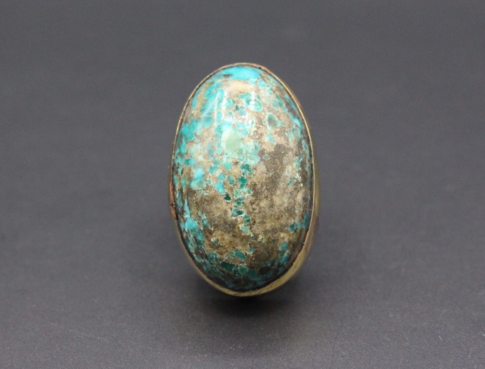 Turkish Ring, Turquoise Stone Alpaka Ring, Handmade Ring, Adjustable Ring 6.5US