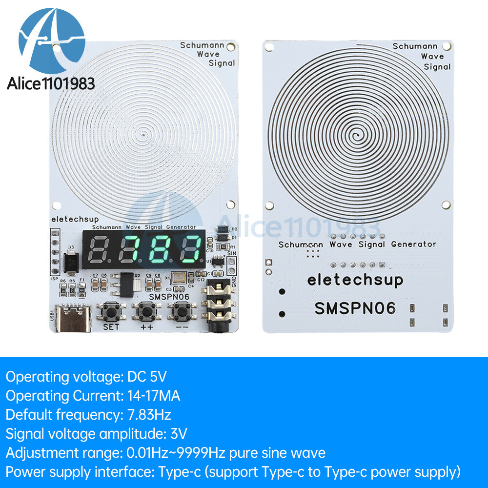 Adjustable 0.01Hz~9999Hz Frequency Schumann Wave Generator 4Bit Digital Display