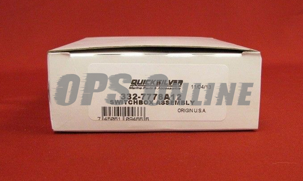 New OEM Mercury Quicksilver Switch Box Assembly Part # 332-7778A12