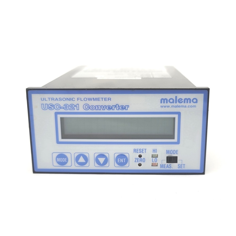 Malema Flow Sensors USC-321 Converter Ultrasonic Flow Meter Controller 24VDC