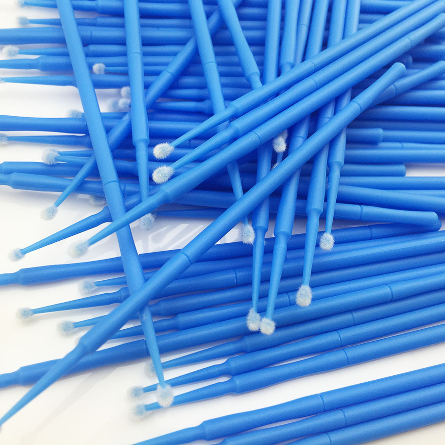 800 PCS Dental Disposable Micro Applicator Brush Bendable 2.5mm Blue Regular