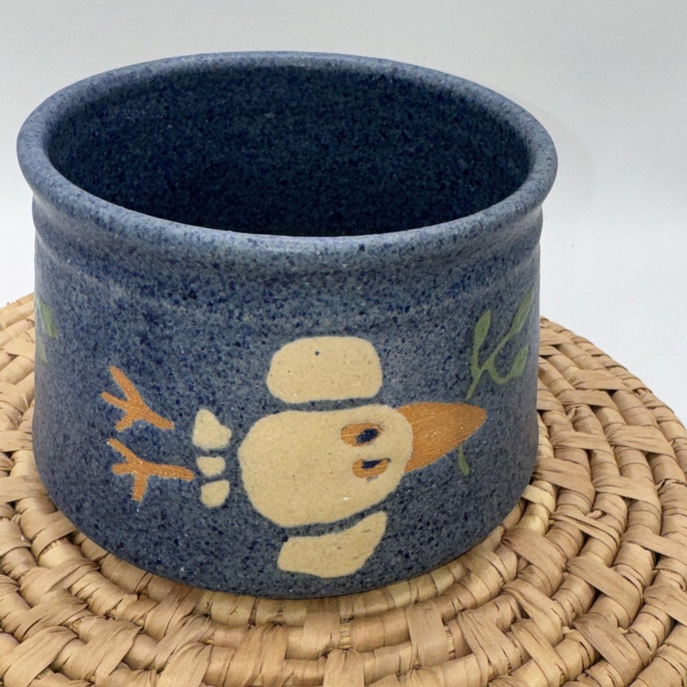 Studio Pottery Bowl Or Planter With Bird Motif