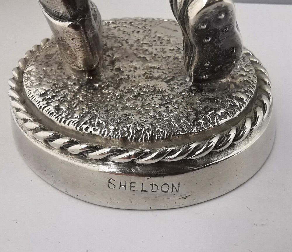 Large 8 Inch Solid Silver Golfer Figurine Or Trophy - Sheffield 1987