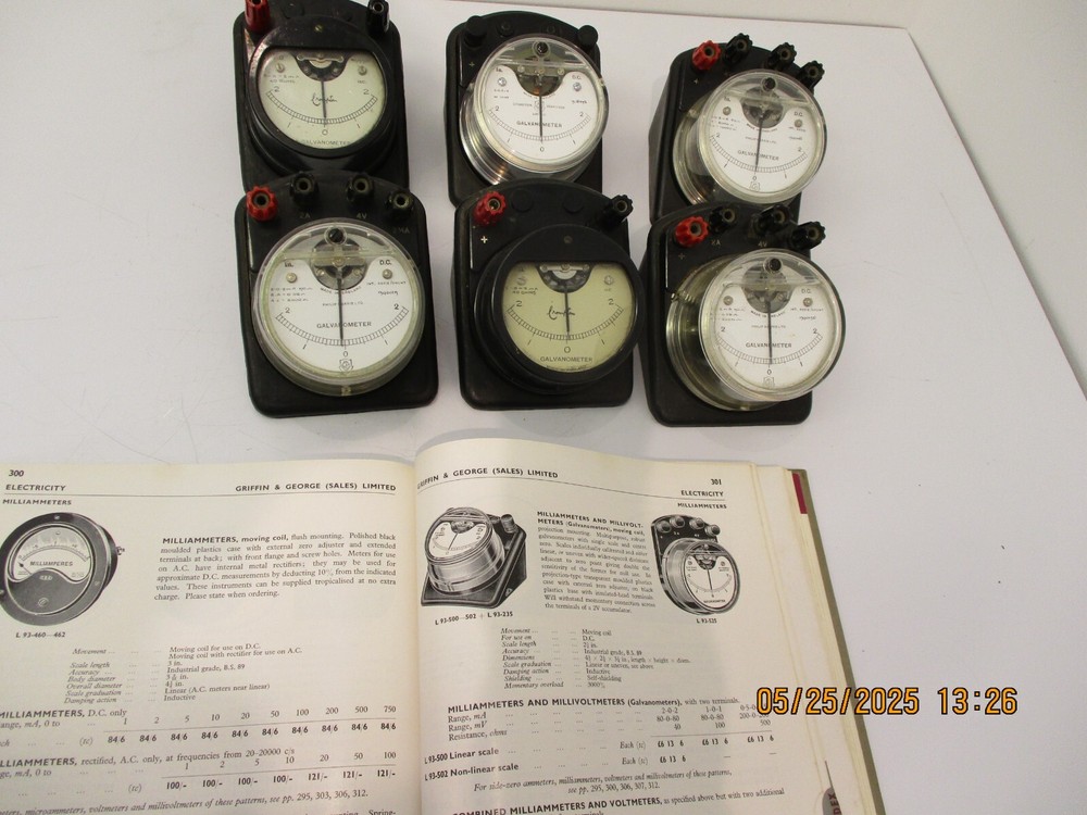 (108#) GALVANO METER, 1950's CATALOGUE FOR SPEC {PHYSICS}