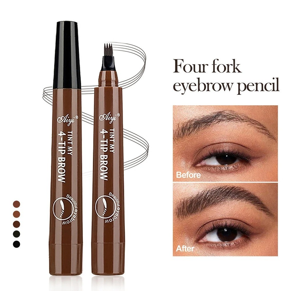 5PCS Microblading Brow Pen 3D Fork Tip Waterproof Eyebrow Tattoo Set