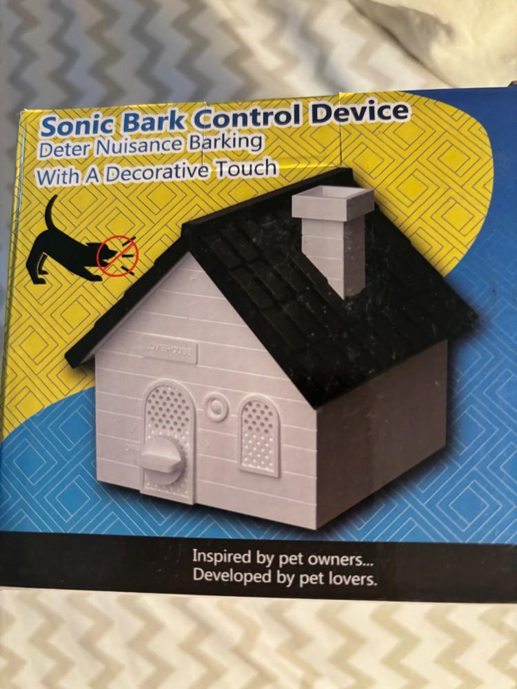 Sonic bark control device with decorative touch