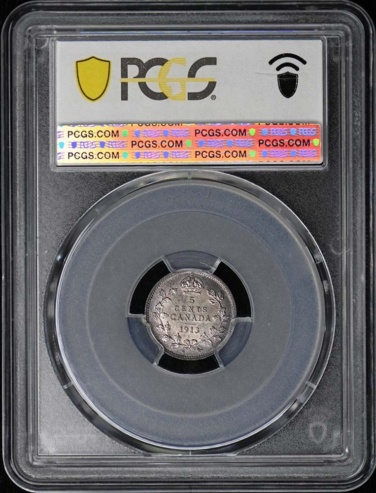 1913 5C Canada Silver PCGS MS63