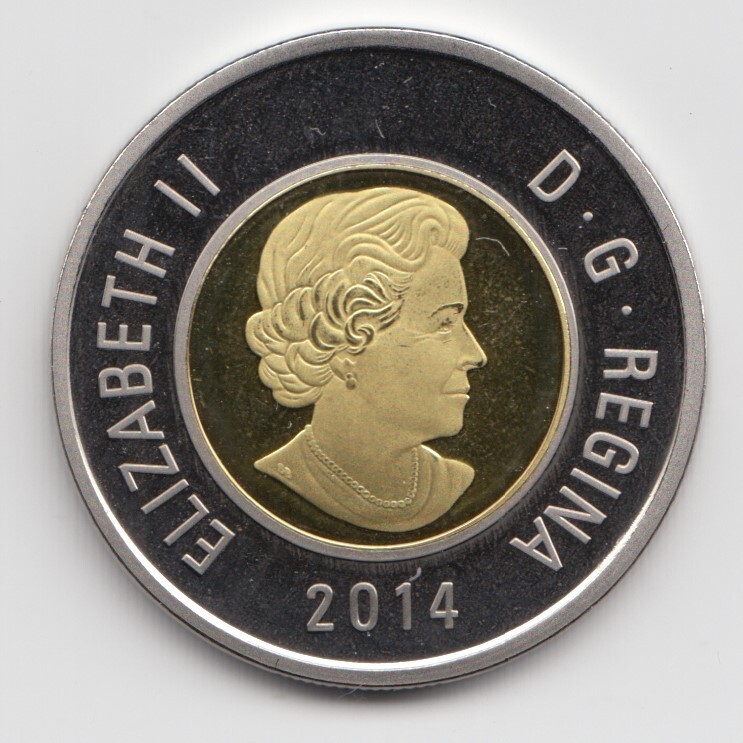 2014 Canada Proof $2 Toonie Coin