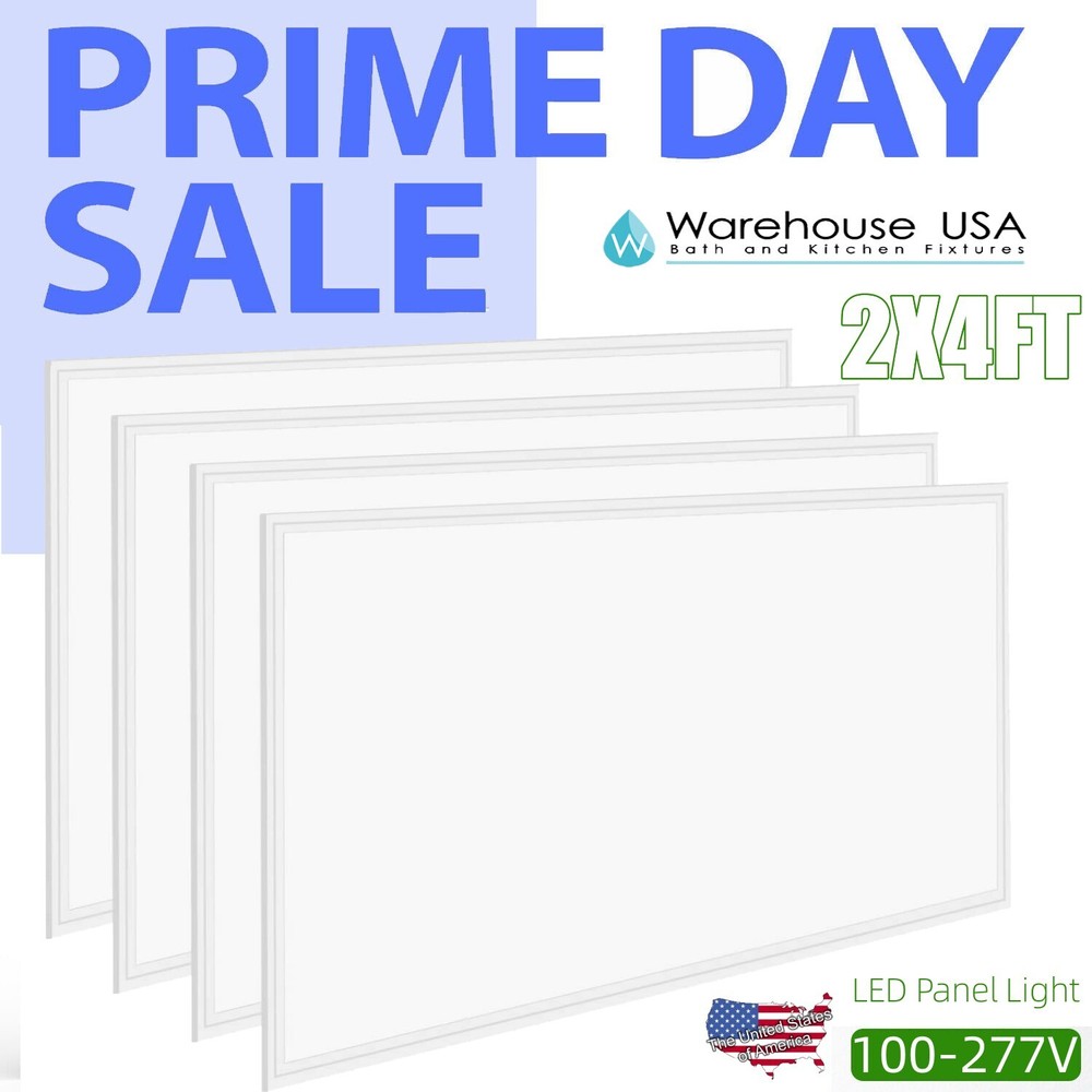 4 Pack LED Flat Panel Light 2x4FT, 75Watt 8400LM Recessed Backlit Troffer Lights