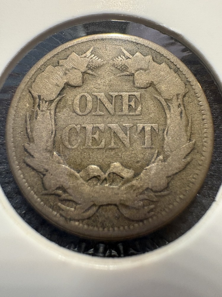1857 Flying Eagle Cent - First Year Issue Small Cent - Circulated Historical Coi