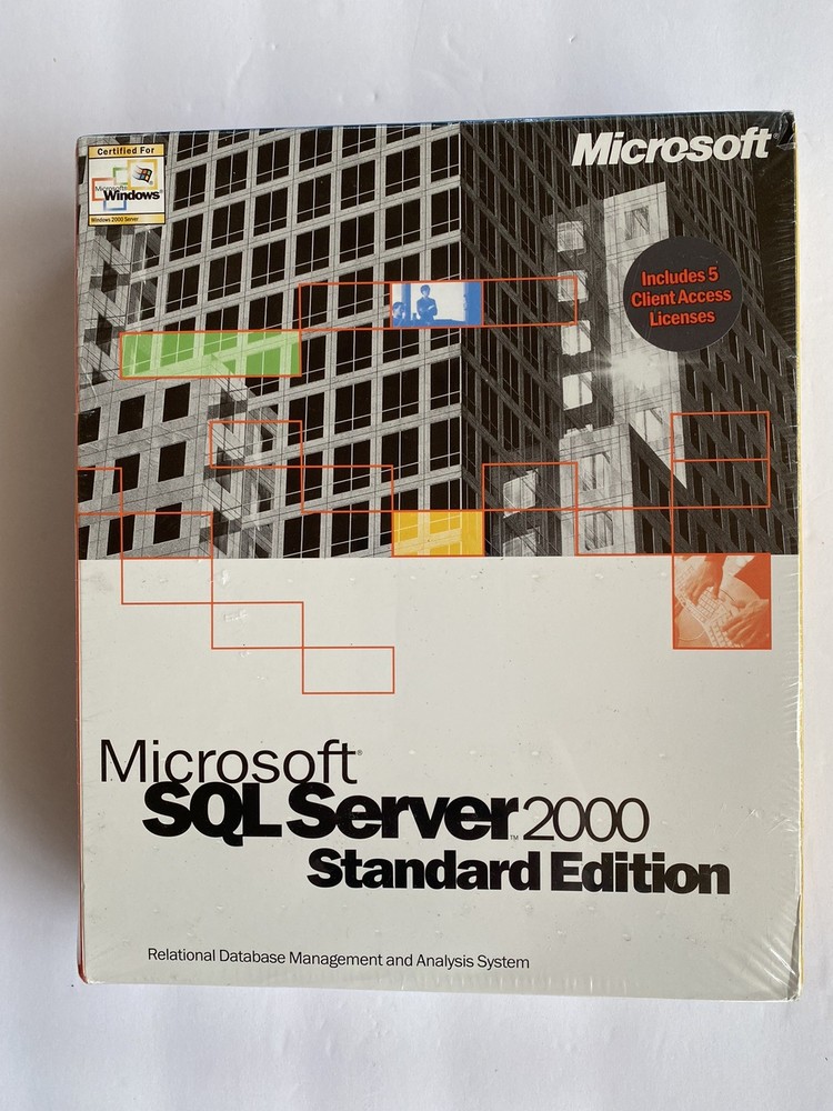 Microsoft SQL Server 2000 Standard Edition w/5 Client Licenses