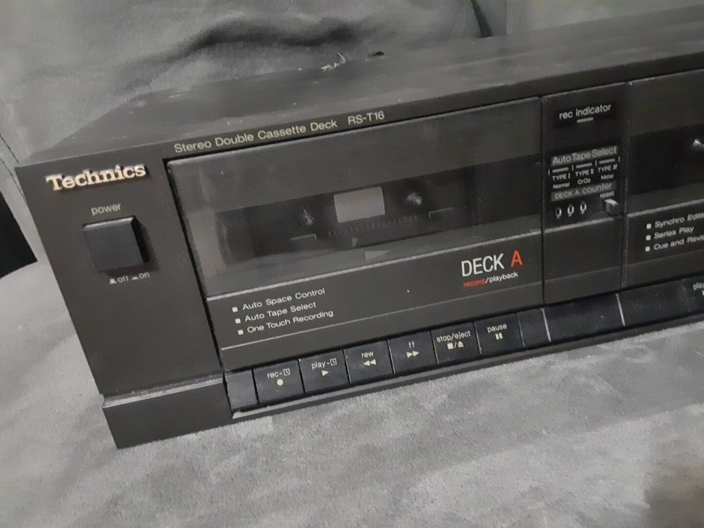 Technics RS-T16 Double Dual Cassette Deck Player Multifunction Tested & Works!
