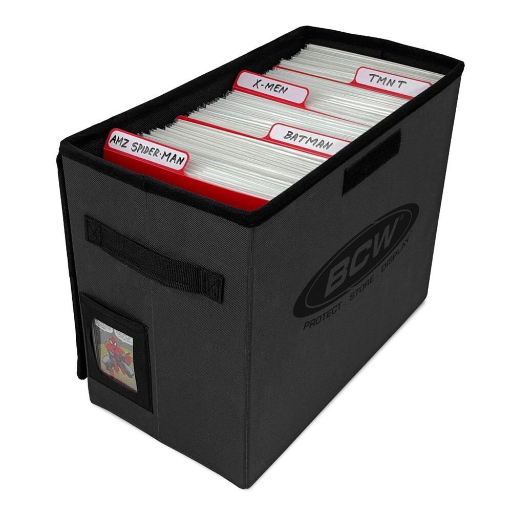 BCW Black Comic Book Foldaway Folding Storage Tote Short Box