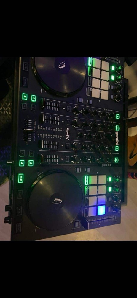 Gemini G4V 4-Channel Quad Deck DJ Controller Black USB Built-in Mixer PC/Mac