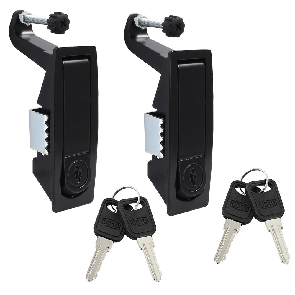 Compression Latch Lock 2 Pcs Zinc Alloy Adjustable Lever Raised Trigger Black