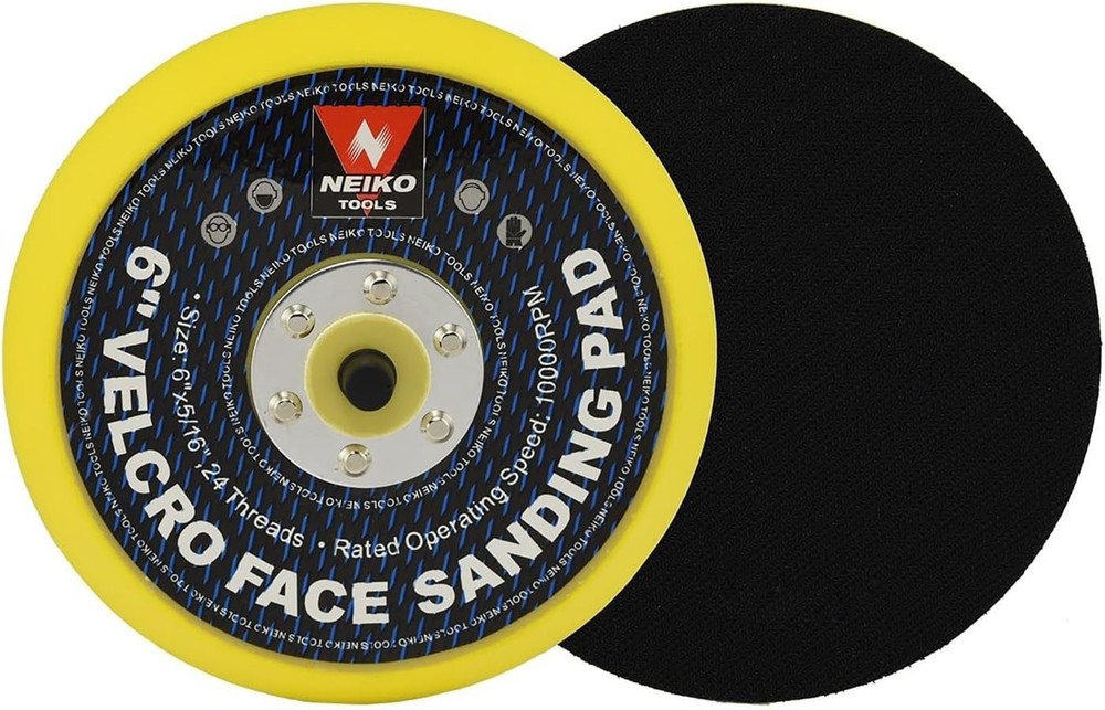 NEIKO 30263A - 6 inch Sanding Discs Hook and Loop, 5/16” & 6"