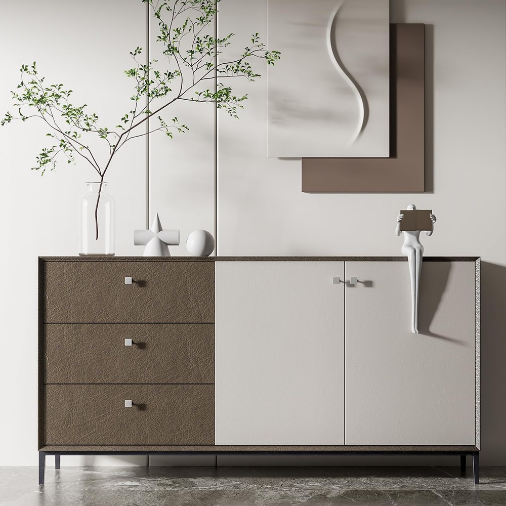 5 Pack Cabinet Knobs Brushed Nickel Drawer Knobs - Square Cabinet Knobs for D...