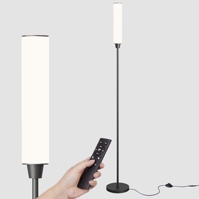 LED Floor Lamp 360° Brightness Adjustable Remote Control Modern Lighting New