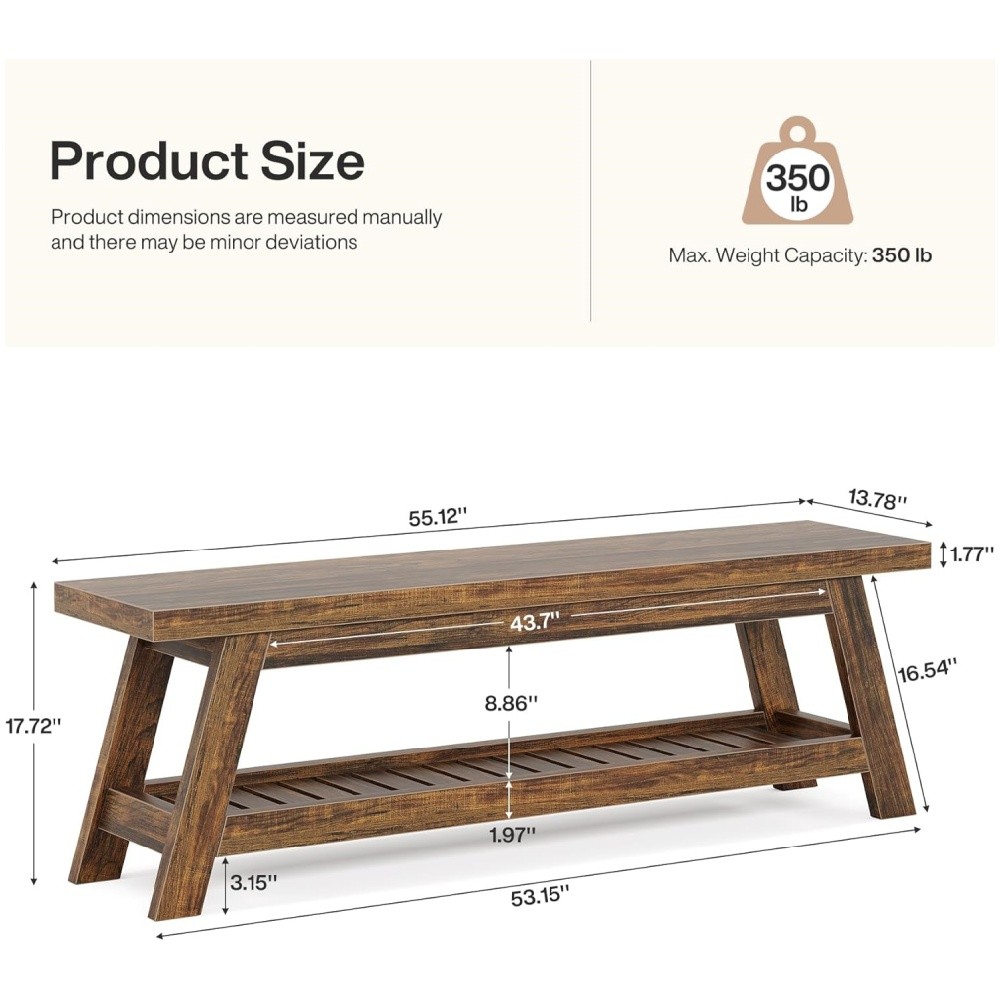 Solid Bench Stylish Wooden Bench