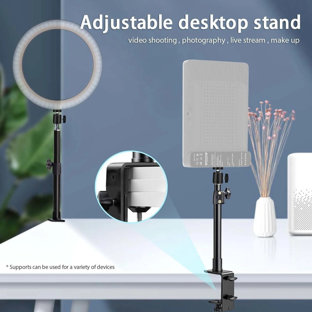 Camera Desk Mount Table Stand, Adjustable Light Stand