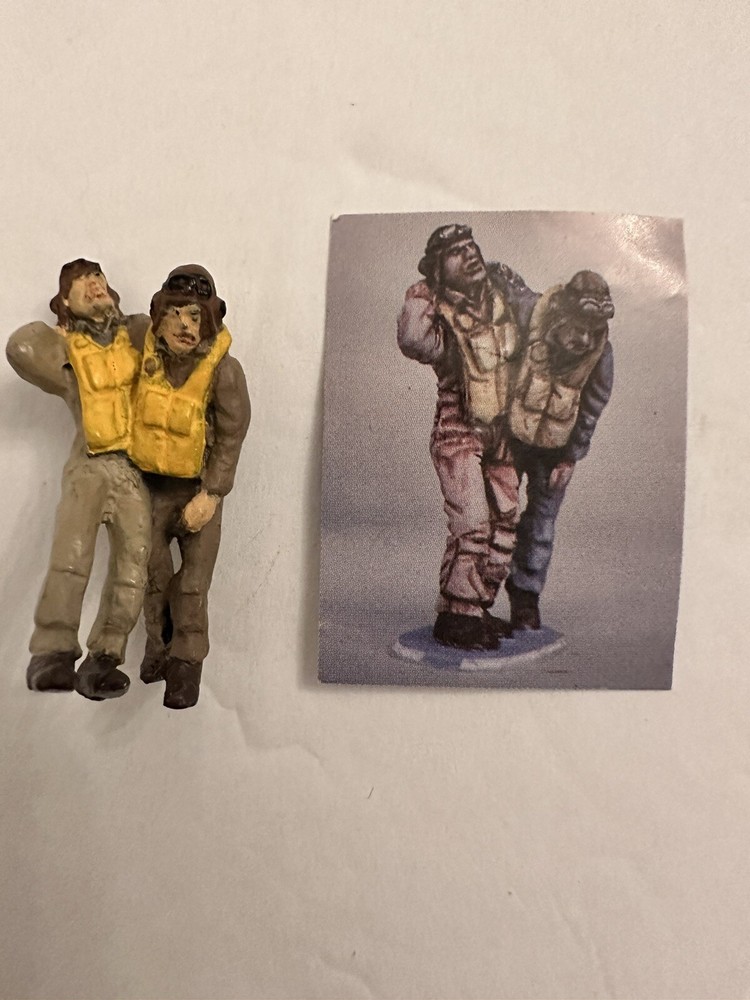 Two Pilots Helping Each Other Walking