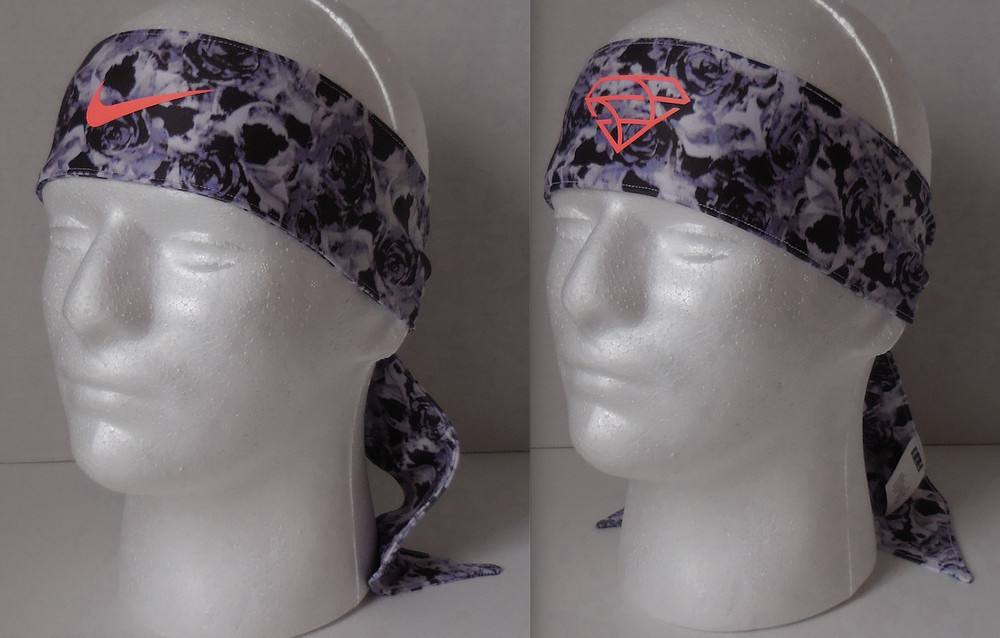 Nike Skylar Diggins Head Tie Printed Reversible Chalk Blue/Black/Bright Mango