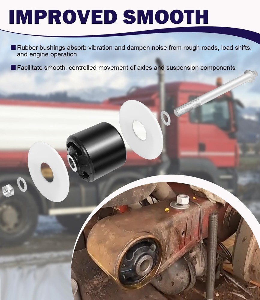 Quick Align Pivot Bolt Bushing Kit Replacement for Hendrickson S-24691 & S-21166