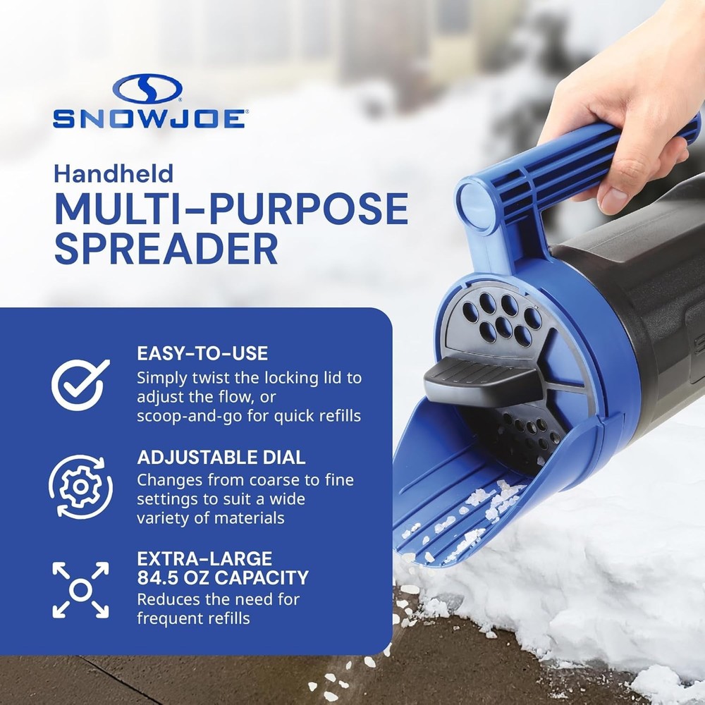 All-Season Handheld Multi-Purpose Spreader – 5 lbs with Adjustable Flow Control