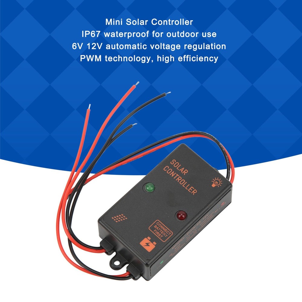 5A 12V Solar Panel Controller IP67 Waterproof PWM Charge Controller Spares