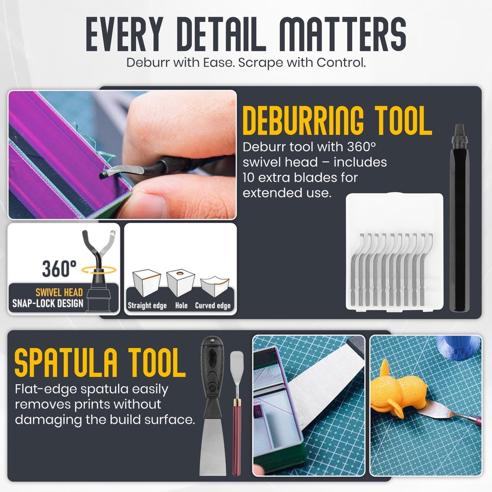 44PCS 3D Printer Tools Kit - 3D Printer Starter Kit - 3D Printing Accessories...