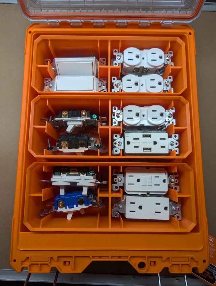 Receptacle/Switch Insert for Klein MODBox, Tall Boxes