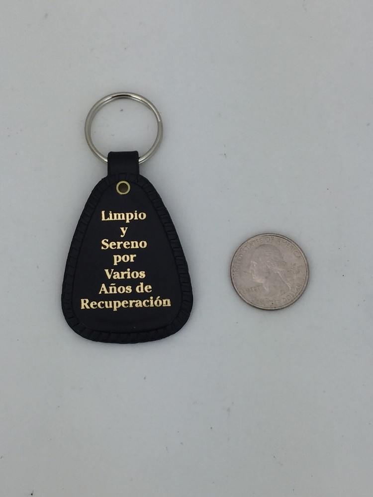 NA Key Tag Multiple Years Black SPANISH Narcotics Anonymous Espanol