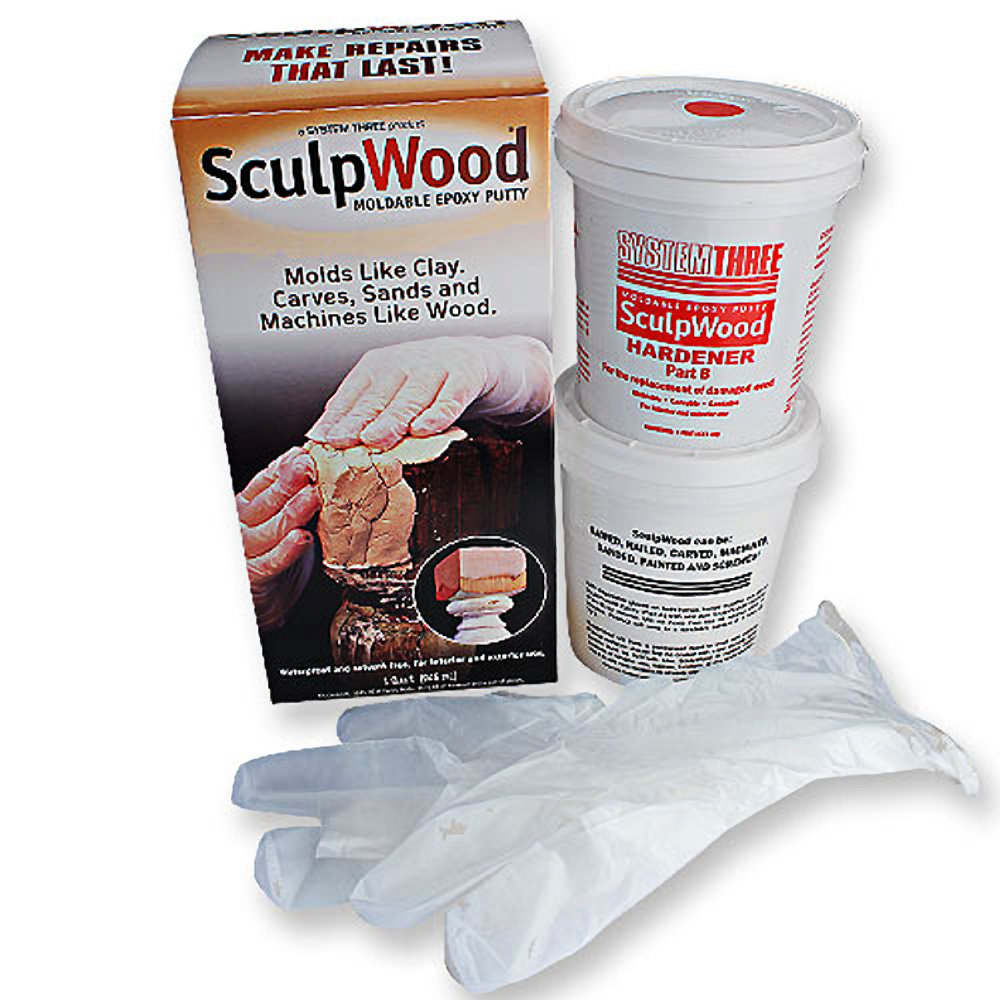 System Three Sculpwood Putty, 1 Quart