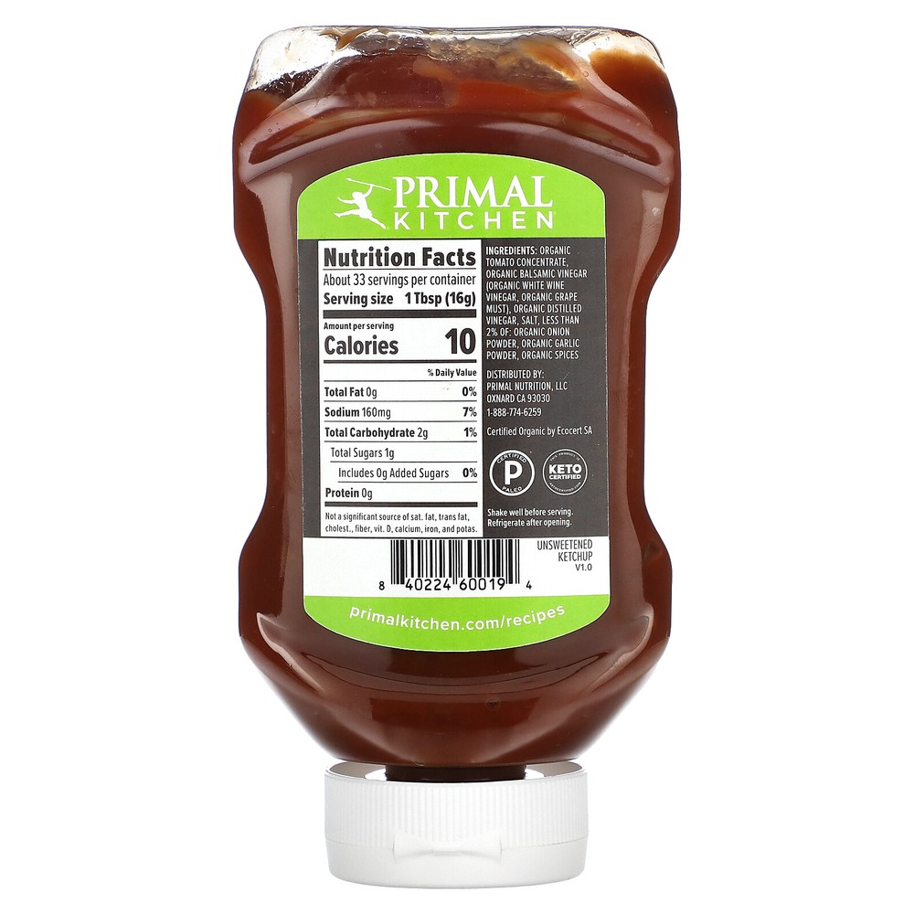 Unsweetened Ketchup, 18.5 oz (524 g)