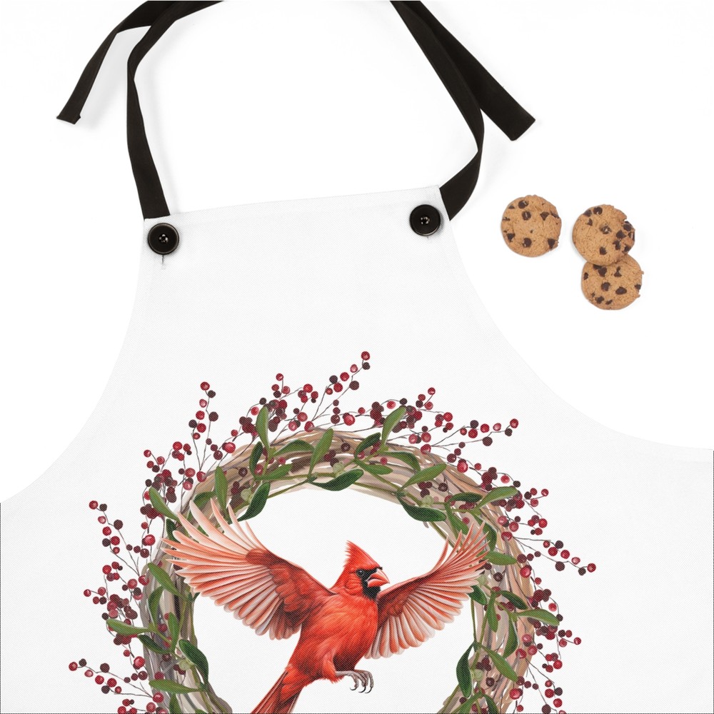 Apron (AOP), Cardinal apron,cardinal kitchen decor, chefs cardinal apron,