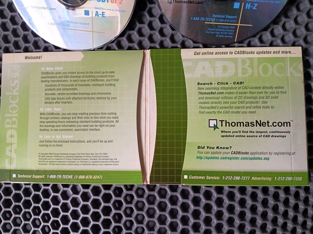 ThomasNet: CadBlocks ~ Edition 9.0 CD-ROMs