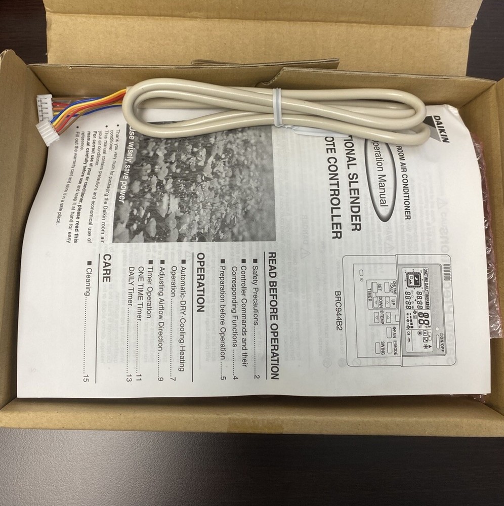 DAIKIN OPTIONAL ACCESSORY REMOTE CONTROLLER BRC944B2 NEW OPEN BOX