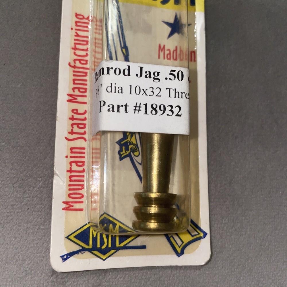MSM # Part 18932 Muzzleloader .50 Cal Brass Jag 10-32
