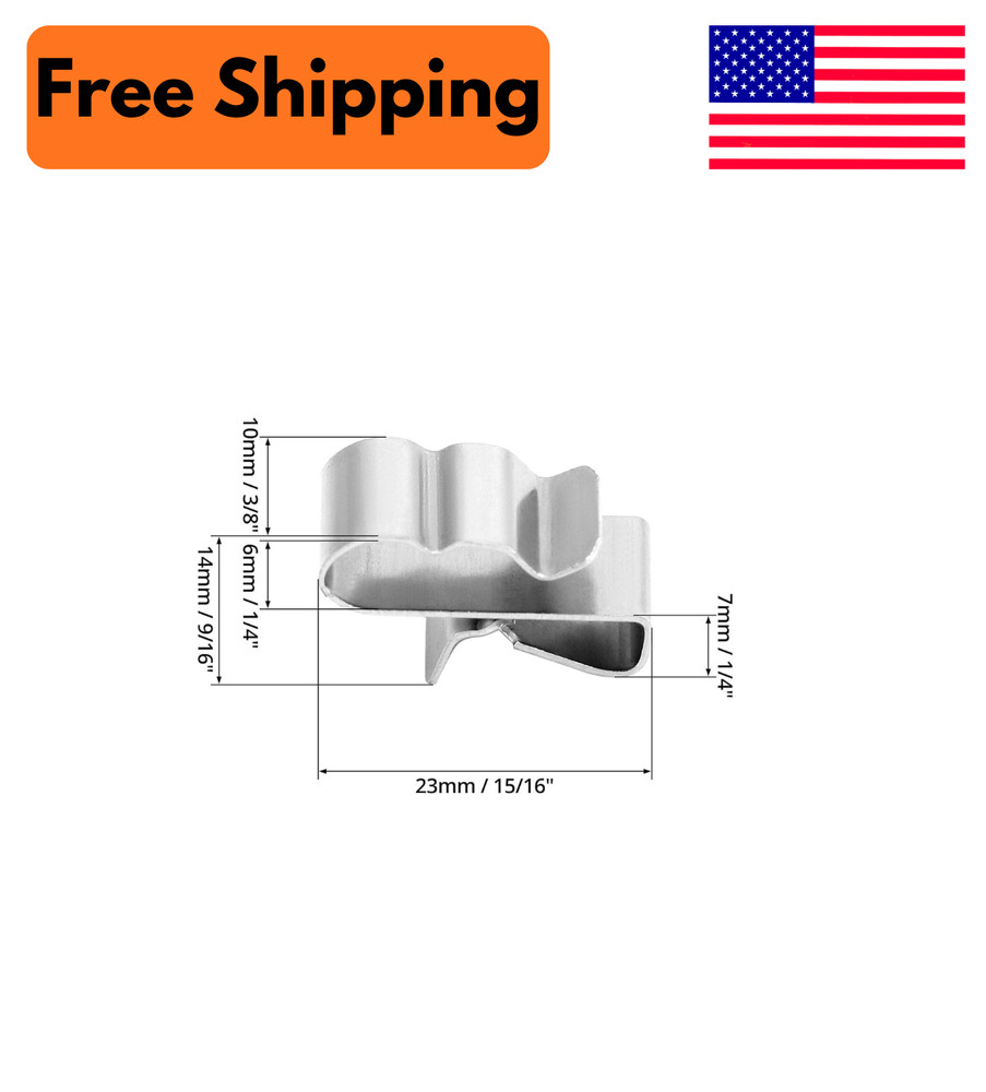 100 PCS Stainless Steel Trailer Frame Wire Clips, Solar Panel Wire Clips