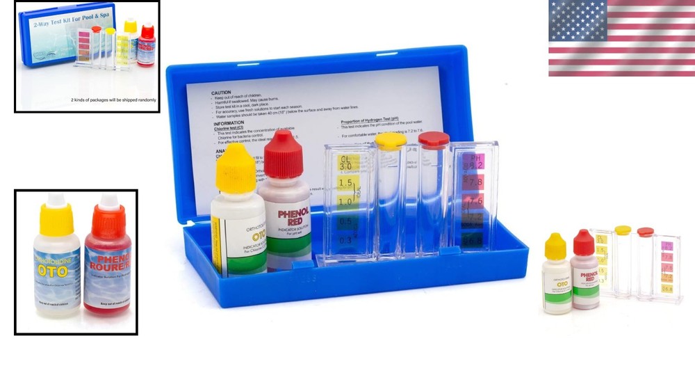 Pool & Spa Water Testing Kit - 2-Way Chlorine and pH with Carrying Case