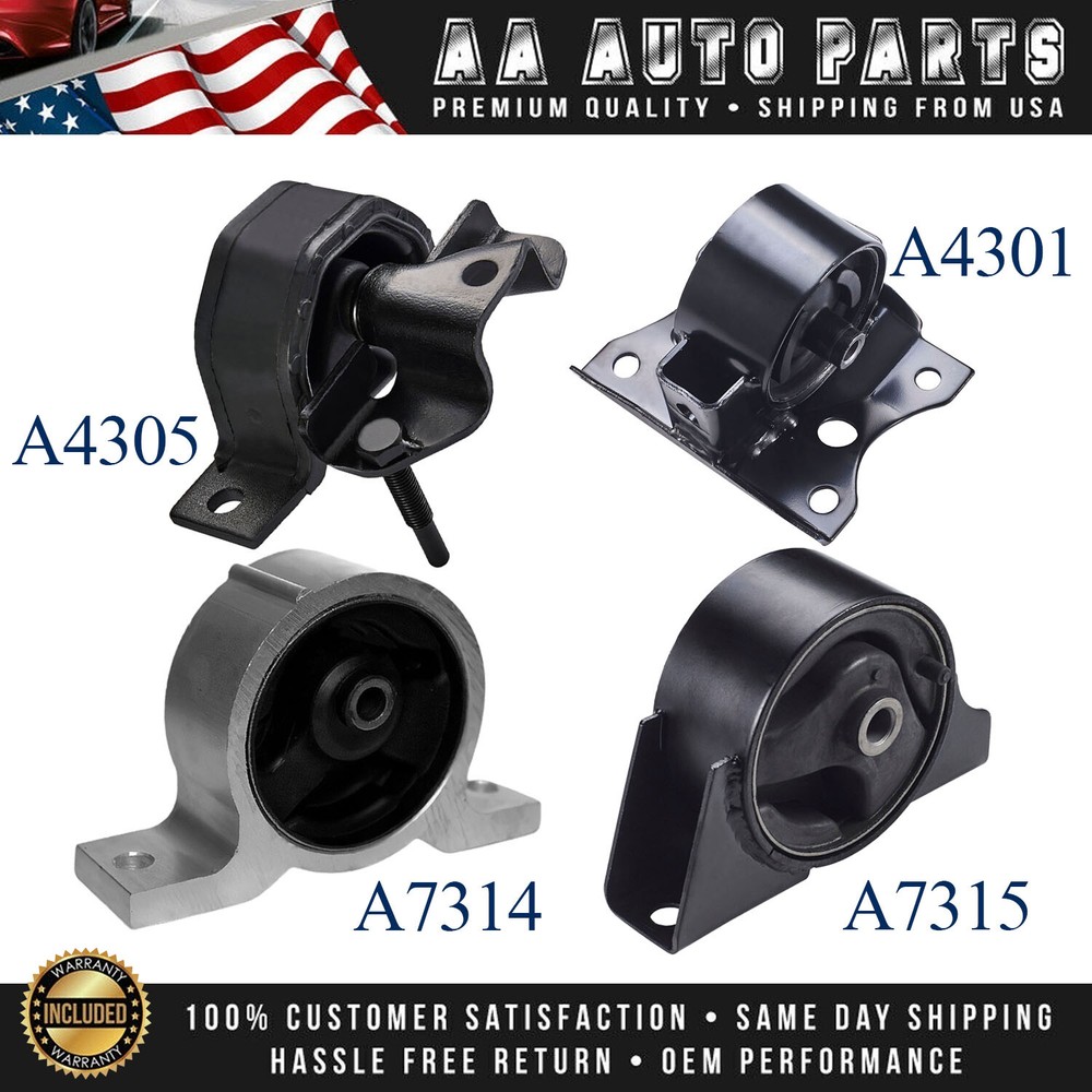 4 Engine Motor & Transmission Mount for 2000-2006 Nissan Sentra 1.8L Automatic