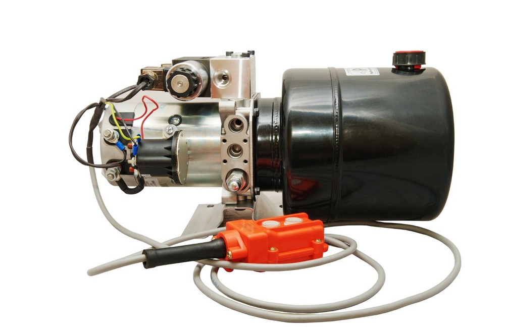 12V DC Double Acting Hydraulic Power Unit 12 Quart tank with Remote Control