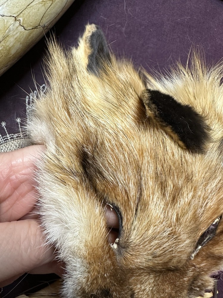 Red Fox Fur Face, Ethically Sourced, Real Fur, Pagan, Witchcraft