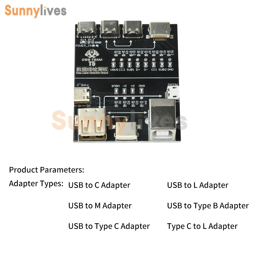 T5 Multifunctional Interface Cable Detection Module Data Cable abnormal testing