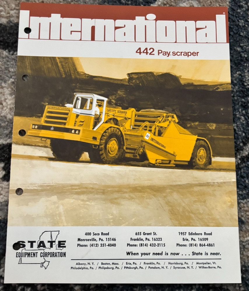 International Harvester 442 Scraper Brochure AMIL25
