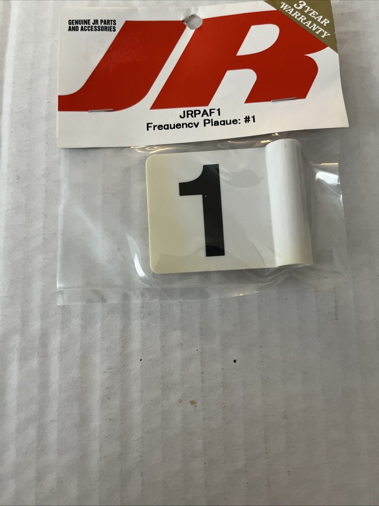 JR JRPAF1 Frequency Plaque #1 (See Pics!) •